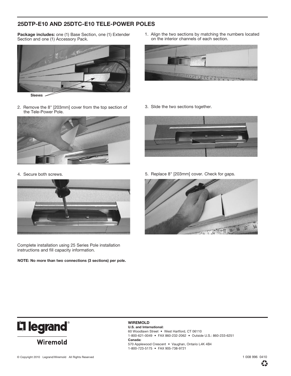 Legrand TPP-E User Manual | Page 2 / 2