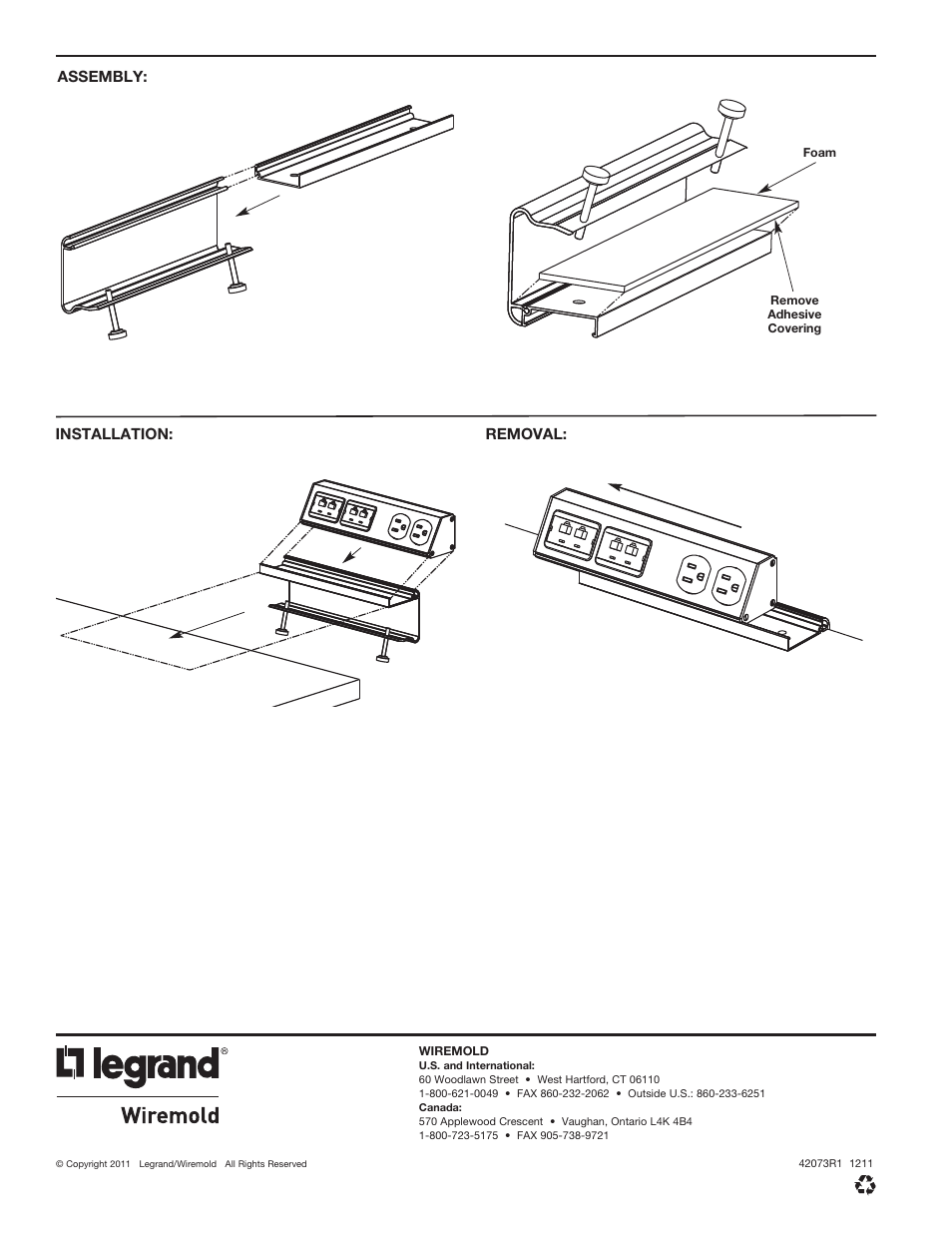 Legrand TS TableSource Work Surface Modules Installation User Manual | Page 2 / 2