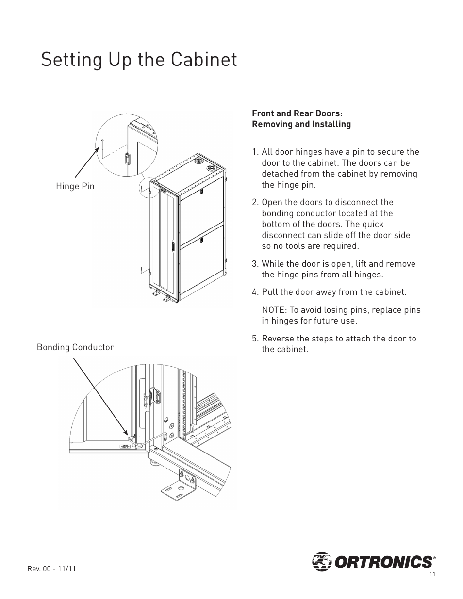 Setting up the cabinet | Legrand OR-GXC422942-A1-B User Manual | Page 12 / 16