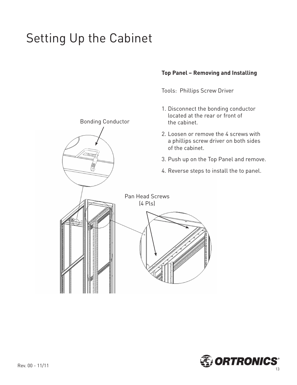 Setting up the cabinet | Legrand OR-GXC422942-A1-B User Manual | Page 14 / 16