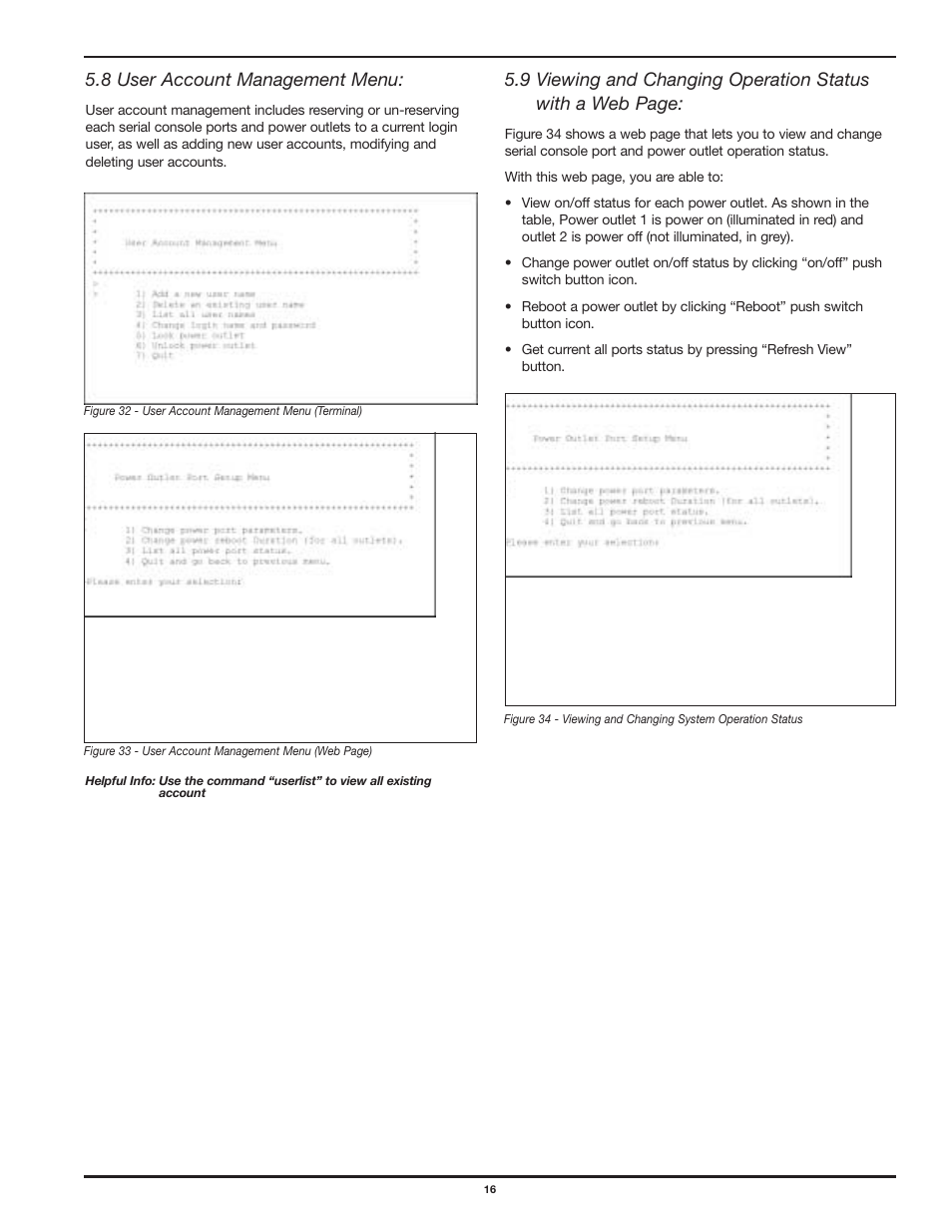 8 user account management menu | Legrand SPDU8-1U User Manual User Manual | Page 19 / 21