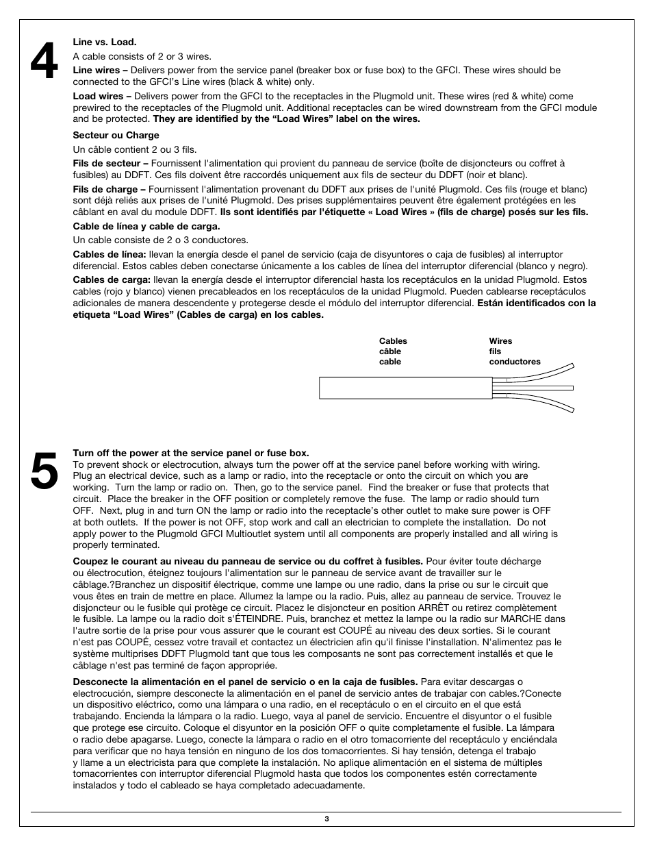 Legrand Plugmold GFCI Mulitoutlet Systems User Manual | Page 3 / 8