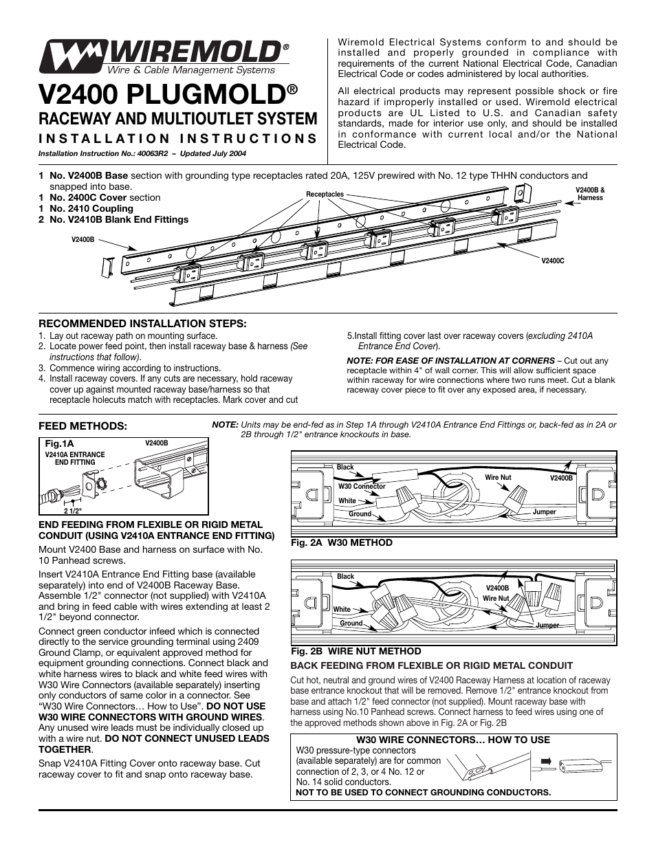 Legrand V2400 User Manual | 2 pages