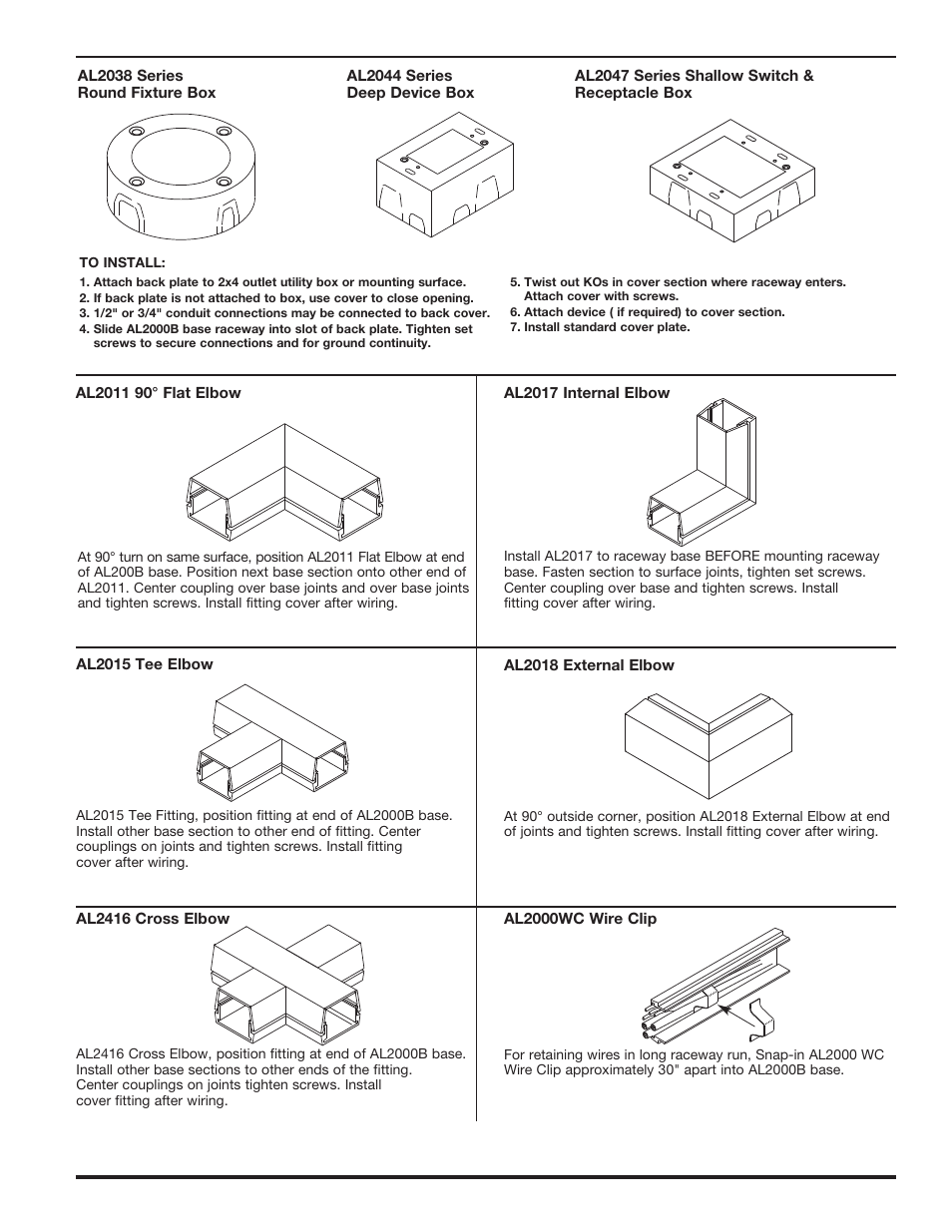 Legrand 2000 Series Aluminum Plugmold Multioutlet System User Manual | Page 3 / 4