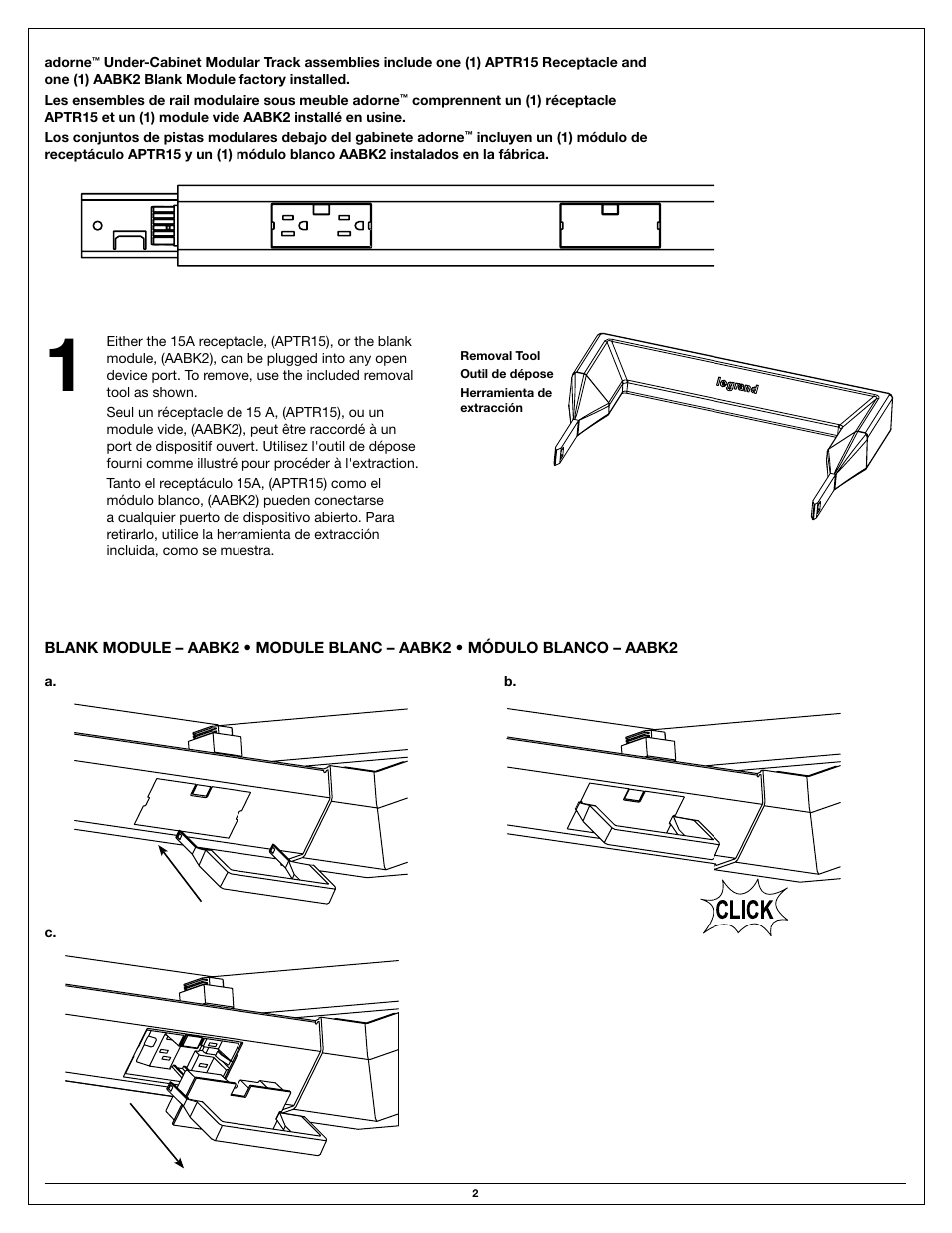 Legrand APTR15 User Manual | Page 2 / 4