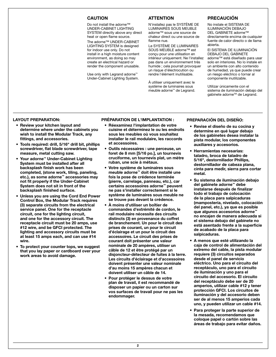 Legrand APMT12 User Manual | Page 2 / 12