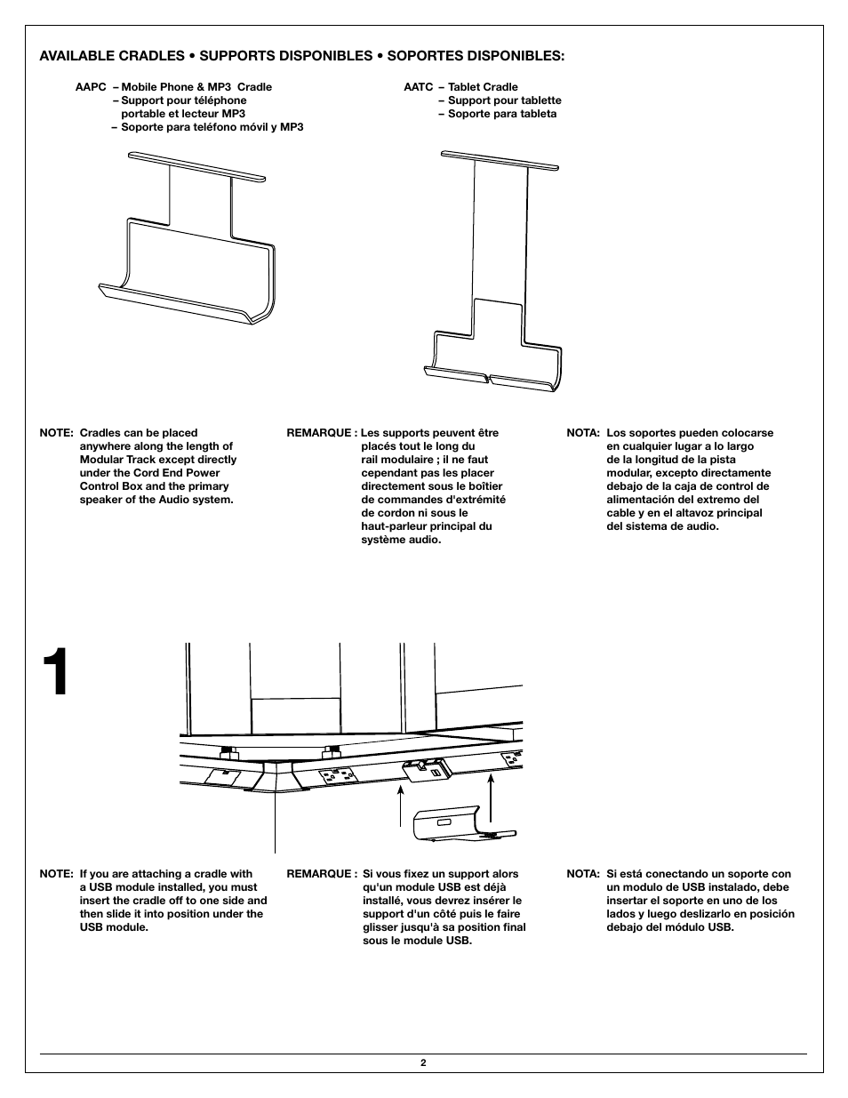 Legrand AAPC Under-Cabinet Lighting System User Manual | Page 2 / 4