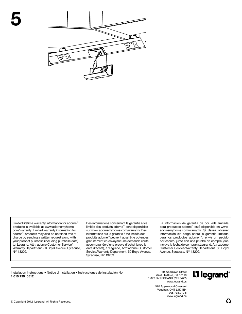 Legrand AAPC Under-Cabinet Lighting System User Manual | Page 4 / 4