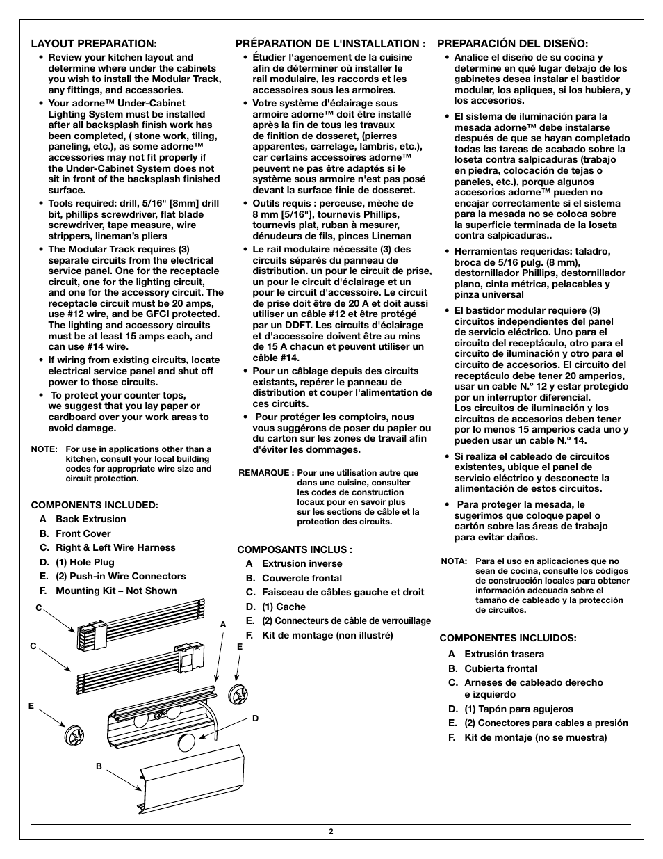 Legrand APDWC User Manual | Page 2 / 12