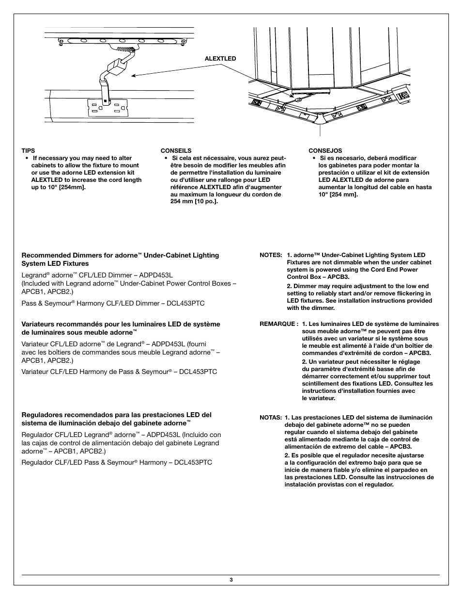 Legrand ALLNLED User Manual | Page 3 / 4