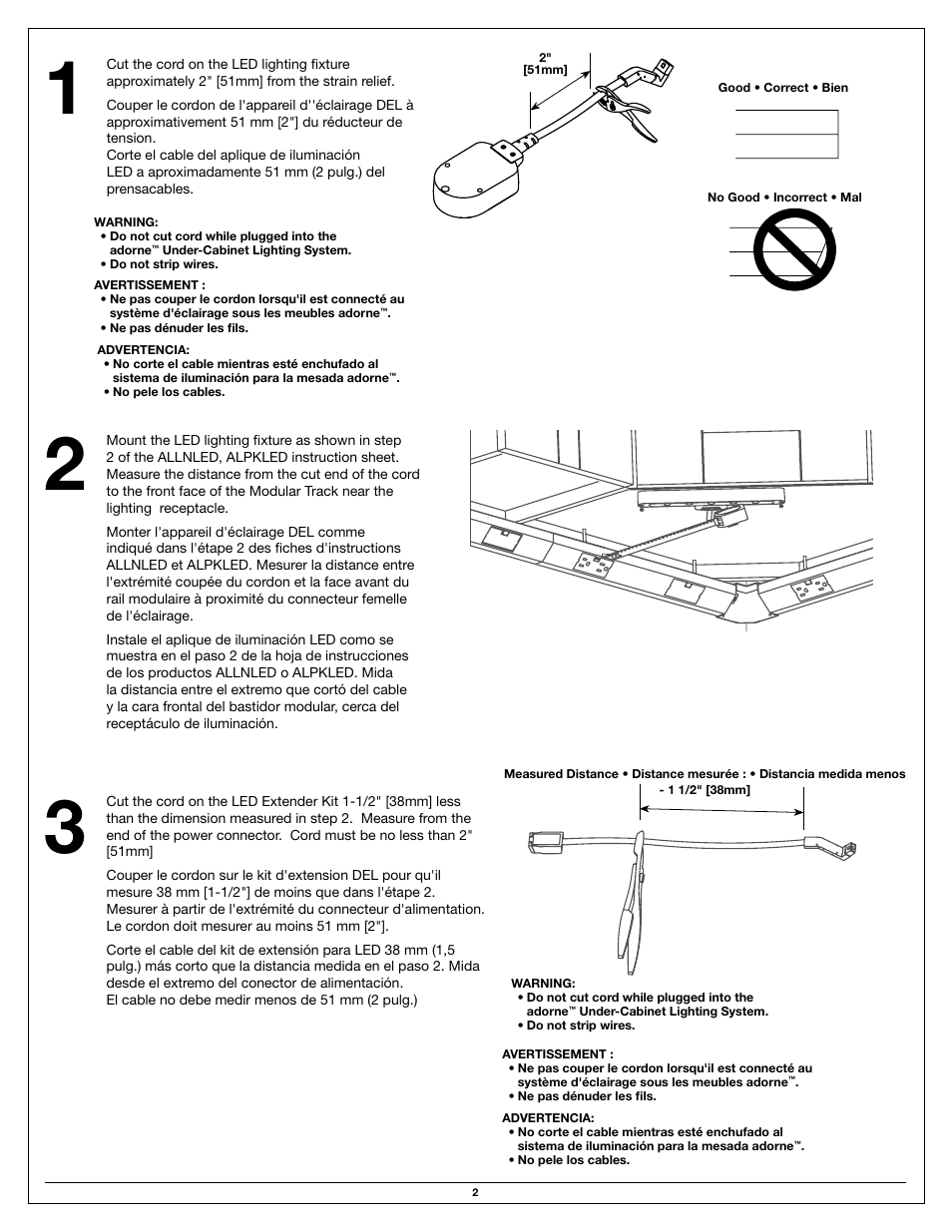 Legrand ALEXTLED User Manual | Page 2 / 4