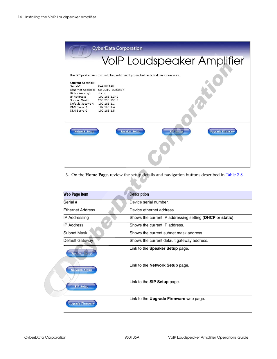 Figure 2-9, Voip loudspeaker amplifier | CyberData 010861 930106A User Manual | Page 20 / 42