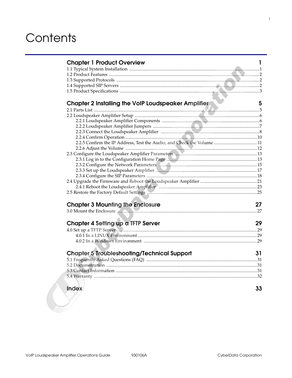 CyberData 010861 930106A User Manual | Page 5 / 42