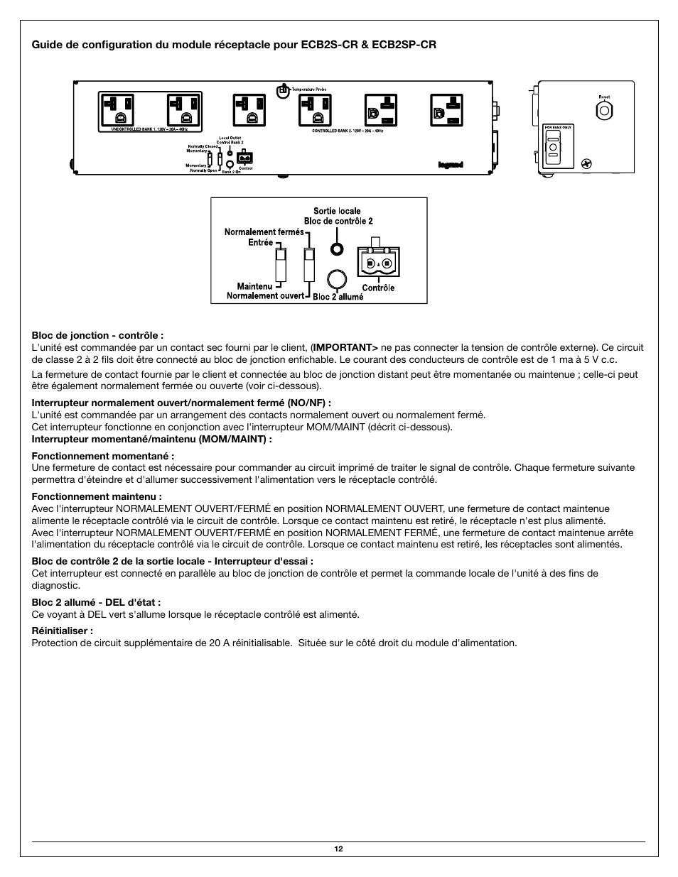 Legrand ECB User Manual | Page 12 / 20