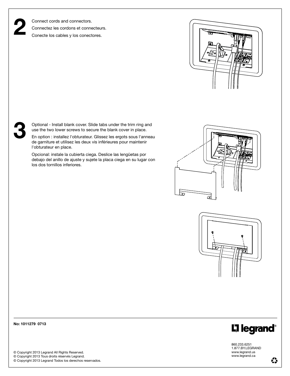 Legrand EFS Series Evolution Wall Box User Manual | Page 8 / 8