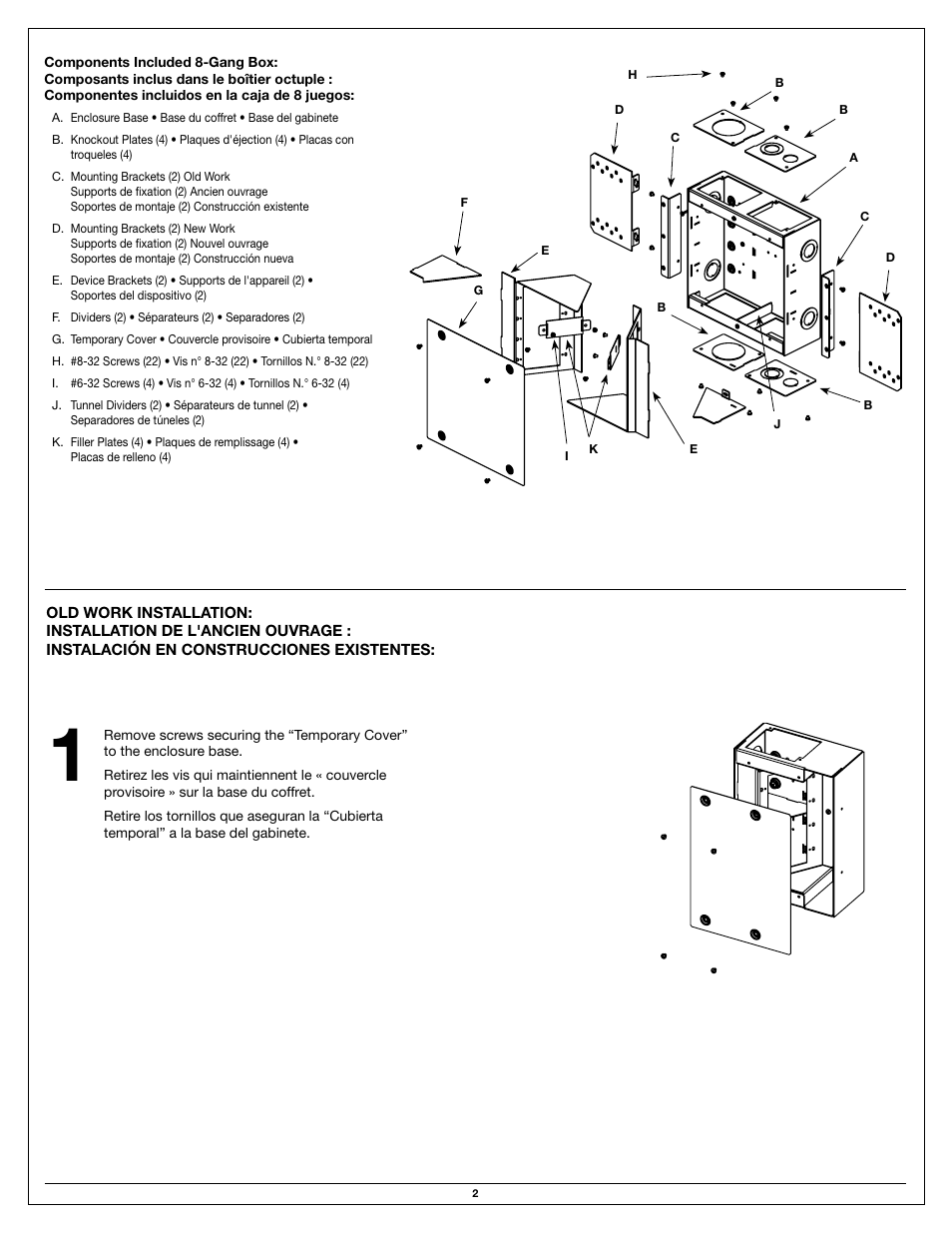 Legrand Evolution Series Hinged Wall Box v.1 User Manual | Page 2 / 8