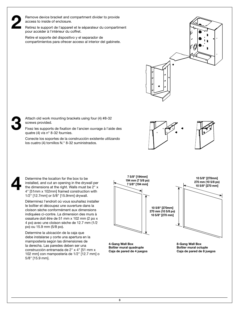 Legrand Evolution Series Hinged Wall Box v.1 User Manual | Page 3 / 8