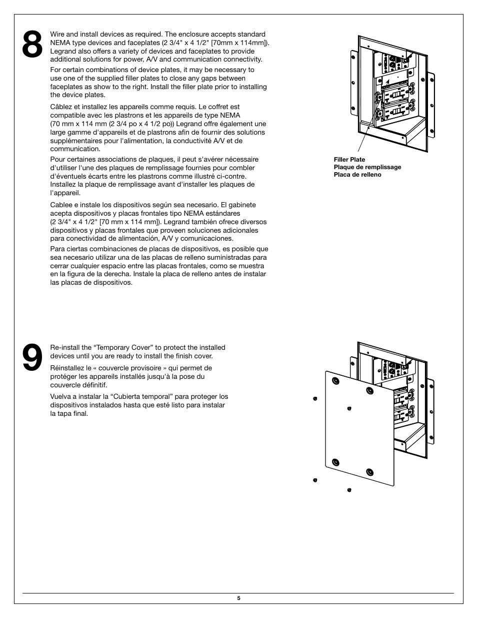 Legrand Evolution Series Hinged Wall Box v.1 User Manual | Page 5 / 8