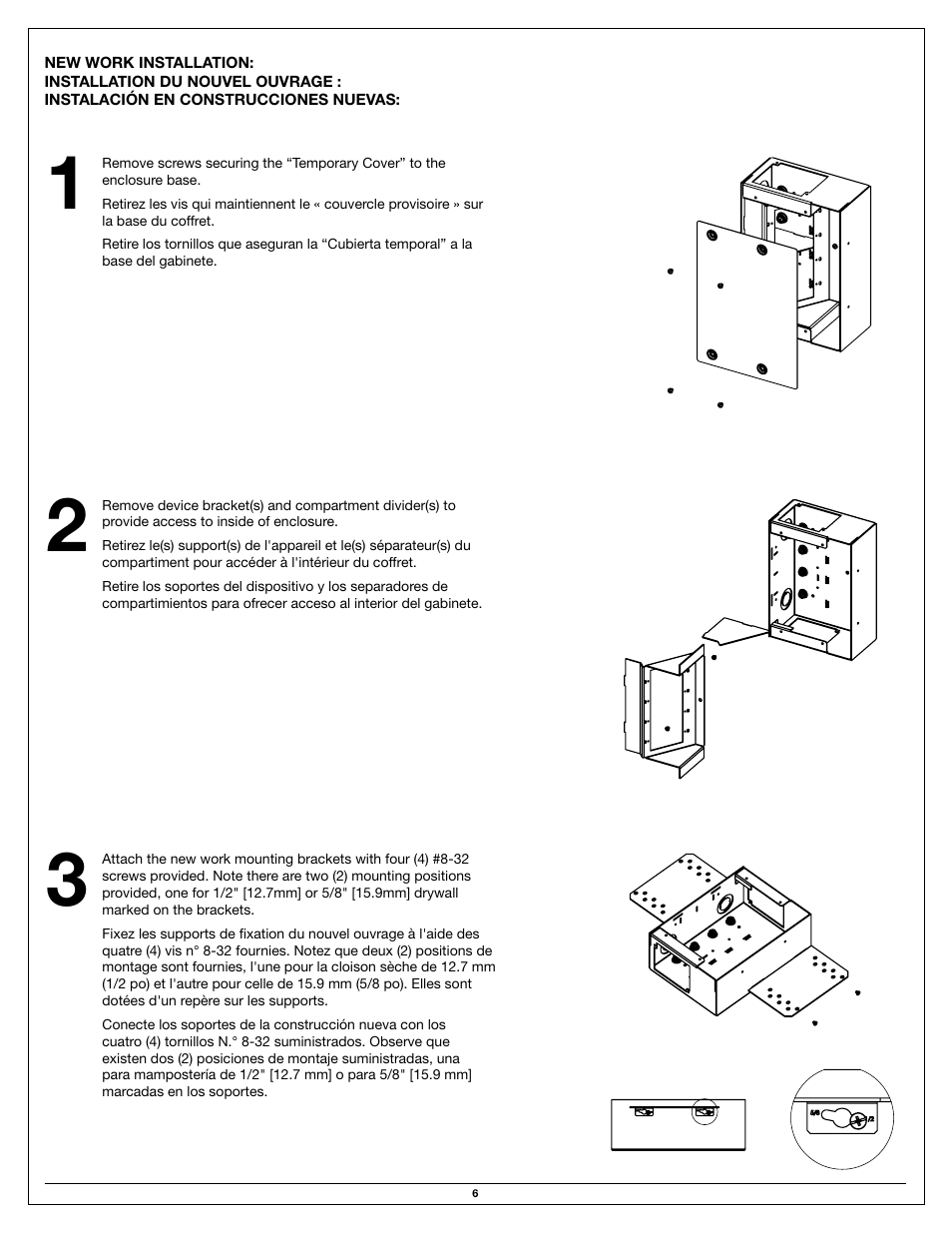 Legrand Evolution Series Hinged Wall Box v.1 User Manual | Page 6 / 8