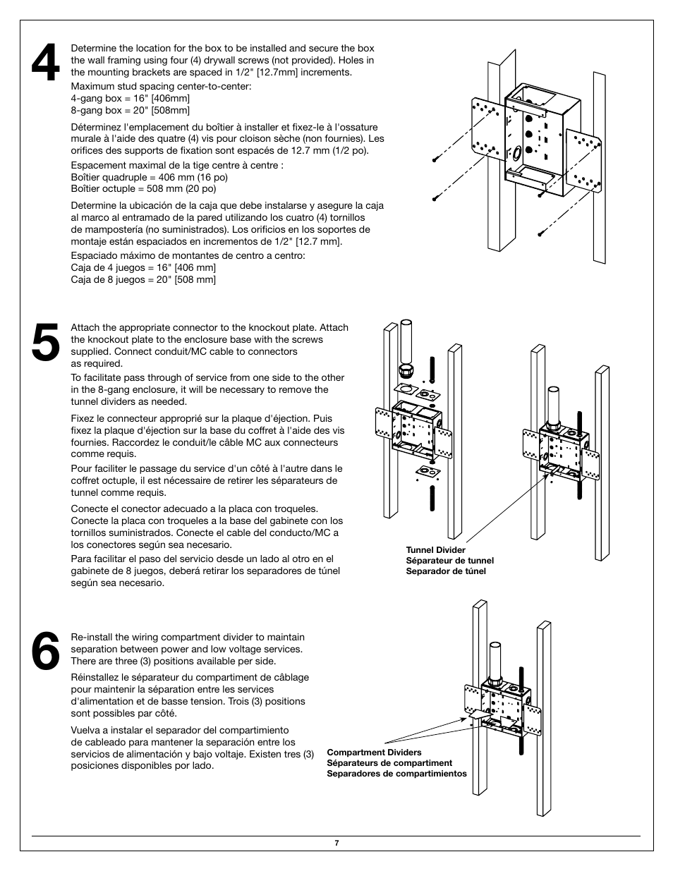 Legrand Evolution Series Hinged Wall Box v.1 User Manual | Page 7 / 8