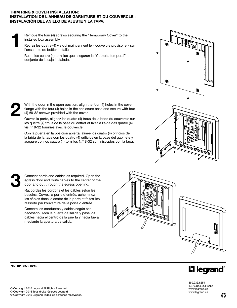 Legrand Evolution Series Hinged Wall Box v.2 User Manual | Page 2 / 2