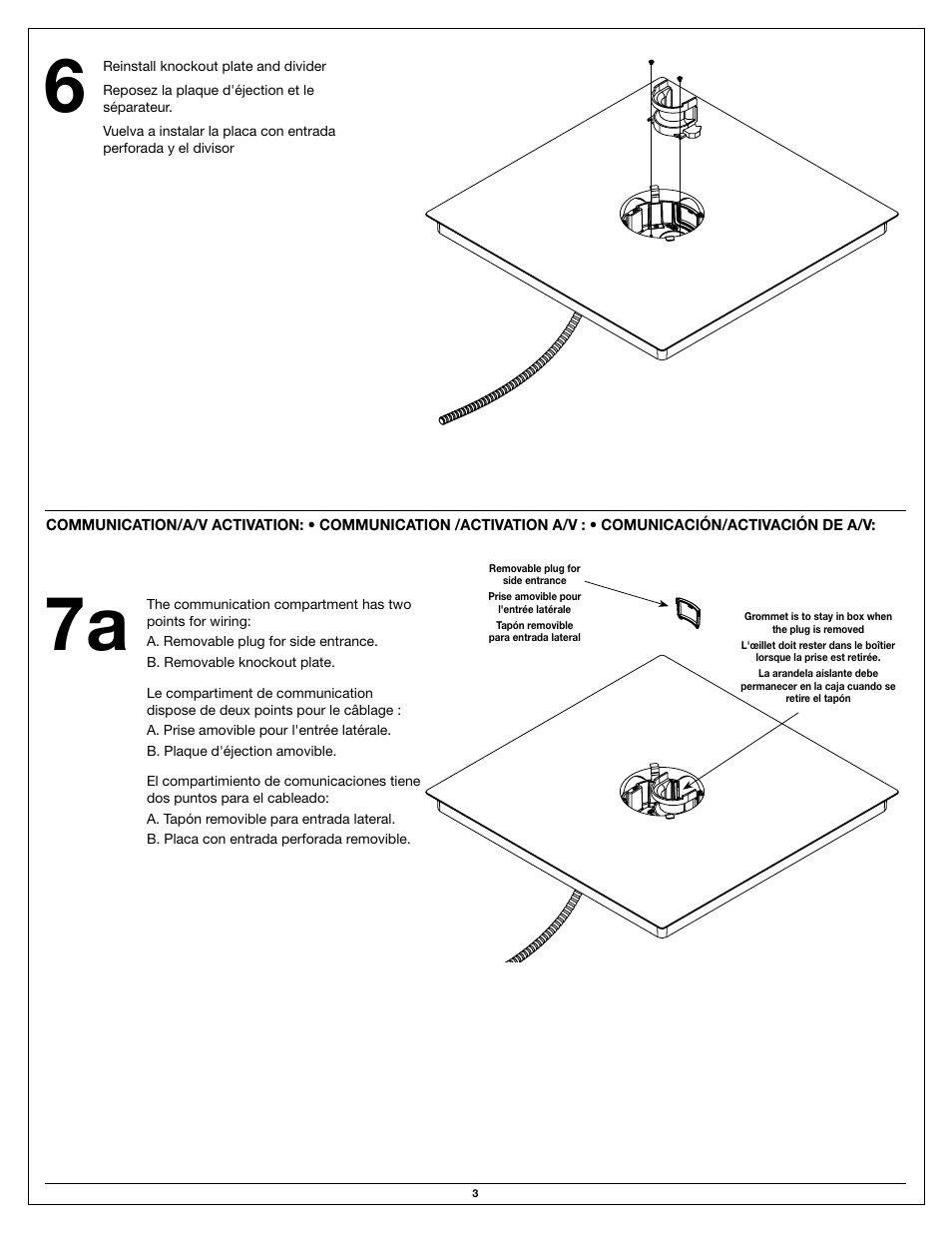 Legrand 6FF-AFB Floor Box User Manual | Page 3 / 8