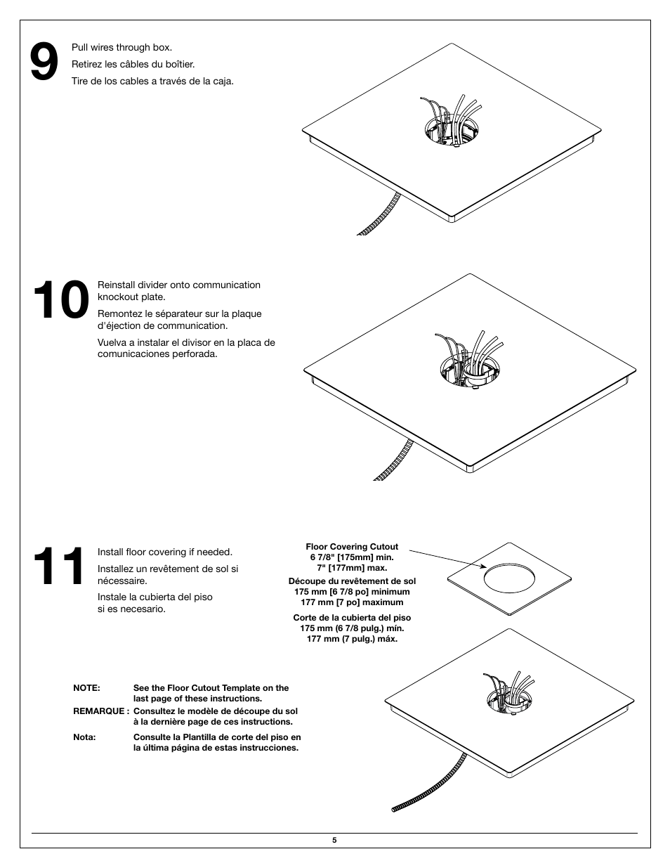 Legrand 6FF-AFB Floor Box User Manual | Page 5 / 8