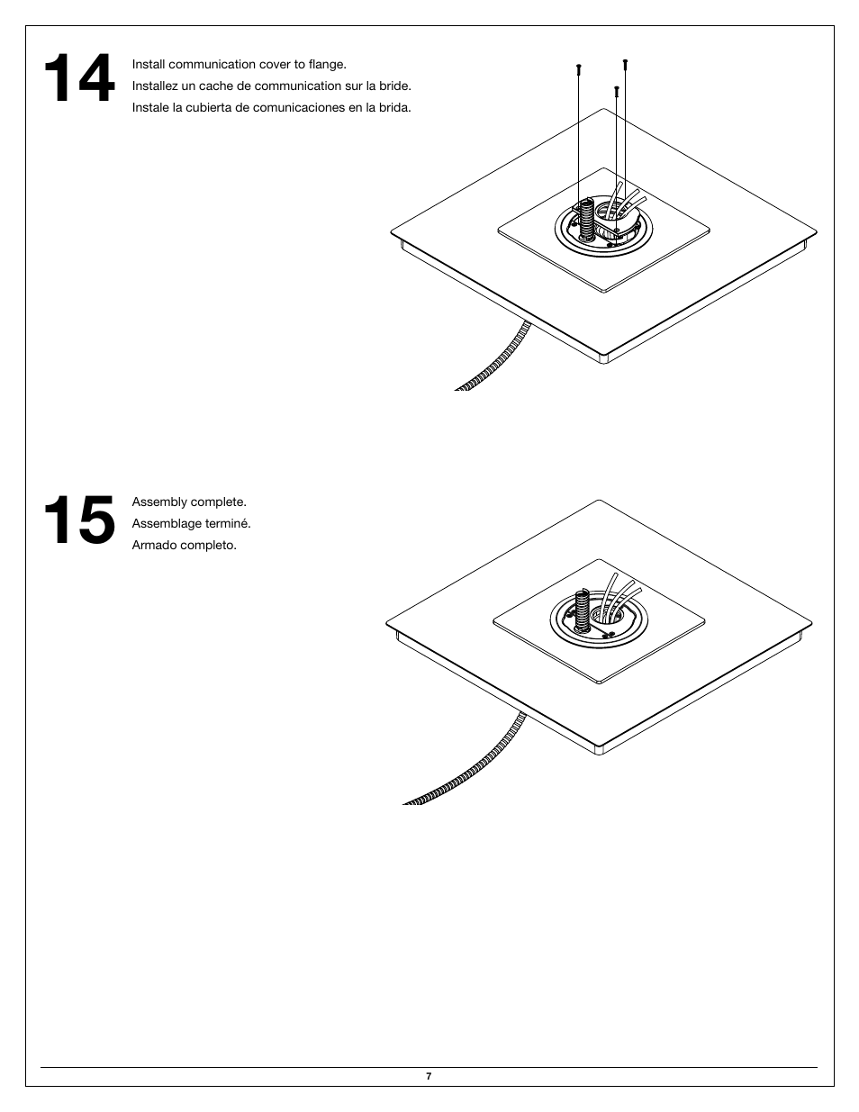 Legrand 6FF-AFB Floor Box User Manual | Page 7 / 8