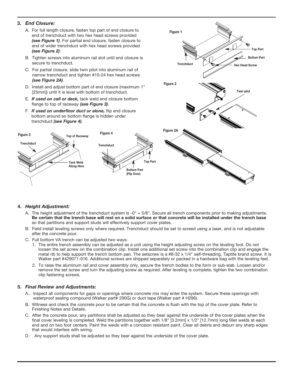 Legrand VA Trenchduct Flush Floor Feeder System User Manual | Page 2 / 4