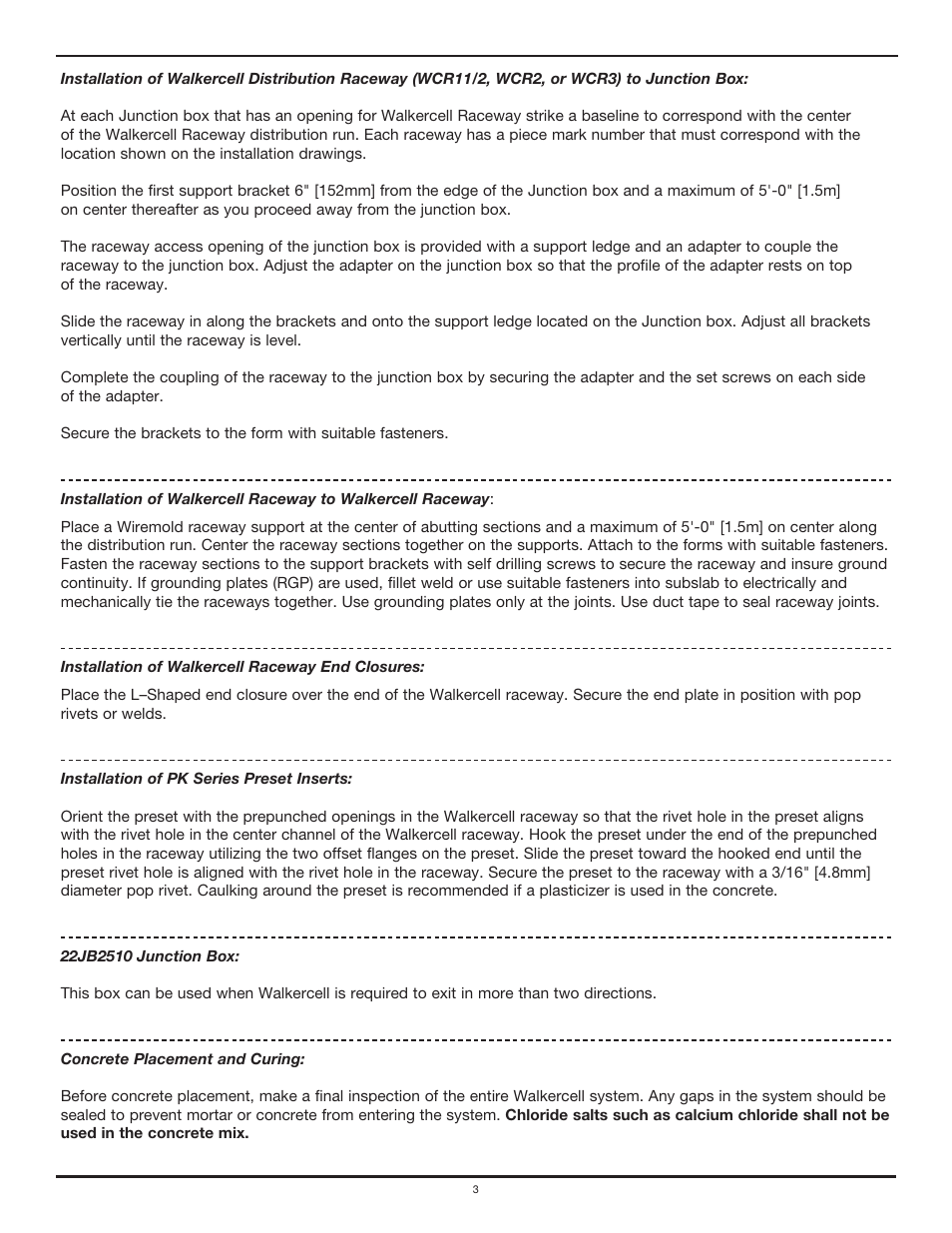 Legrand WC Cellular Raceway Systems User Manual | Page 3 / 6