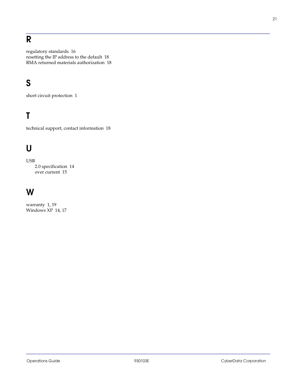 CyberData 10807 User Manual | Page 24 / 24