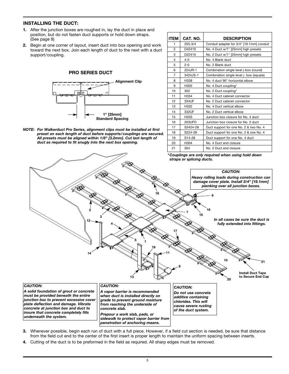 Installing the duct, Pro series duct | Legrand WKD Pro Series System User Manual | Page 5 / 12