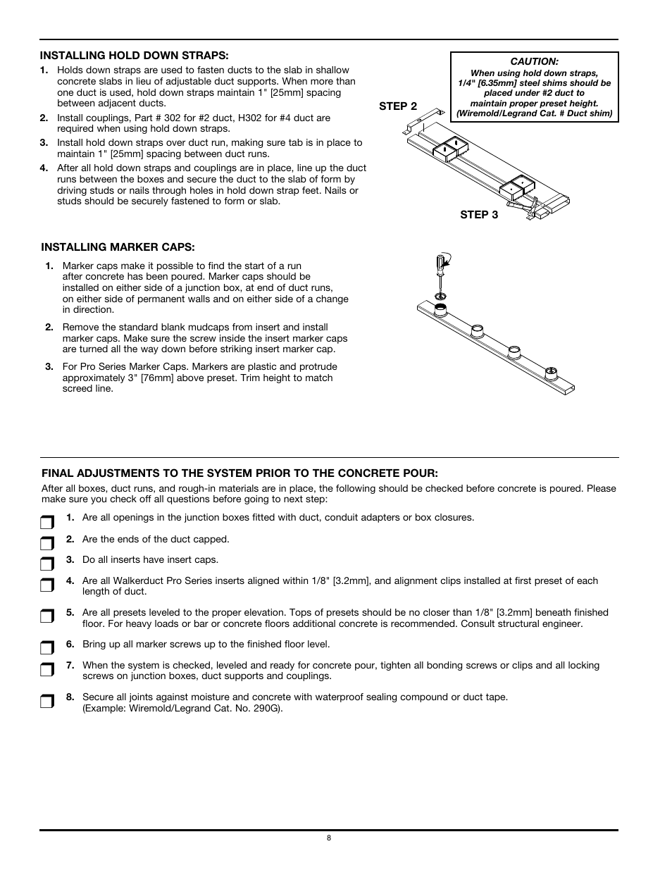 Legrand WKD Pro Series System User Manual | Page 8 / 12