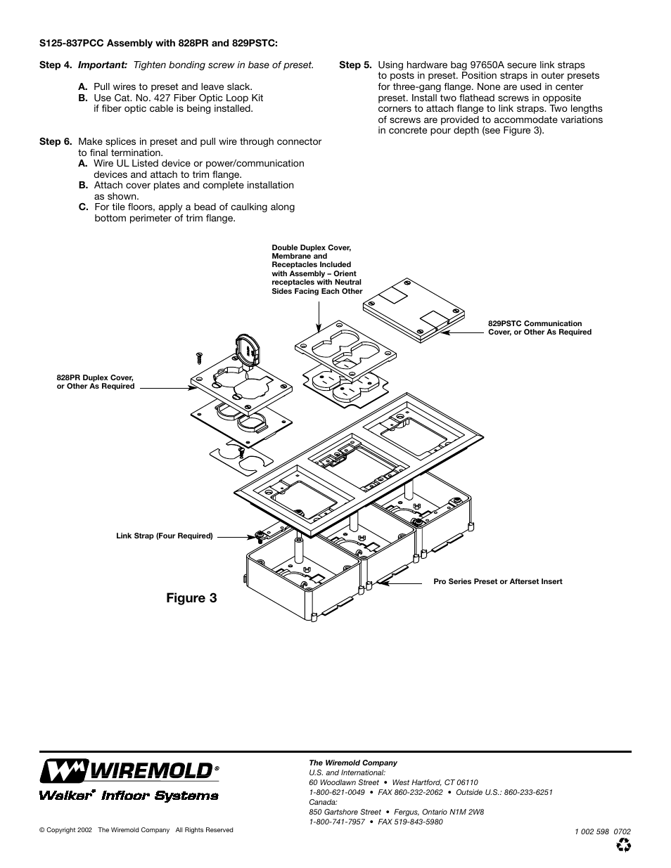 Figure 3 | Legrand WKD ProSeries Underfloor Duct Trim Flange User Manual | Page 2 / 2
