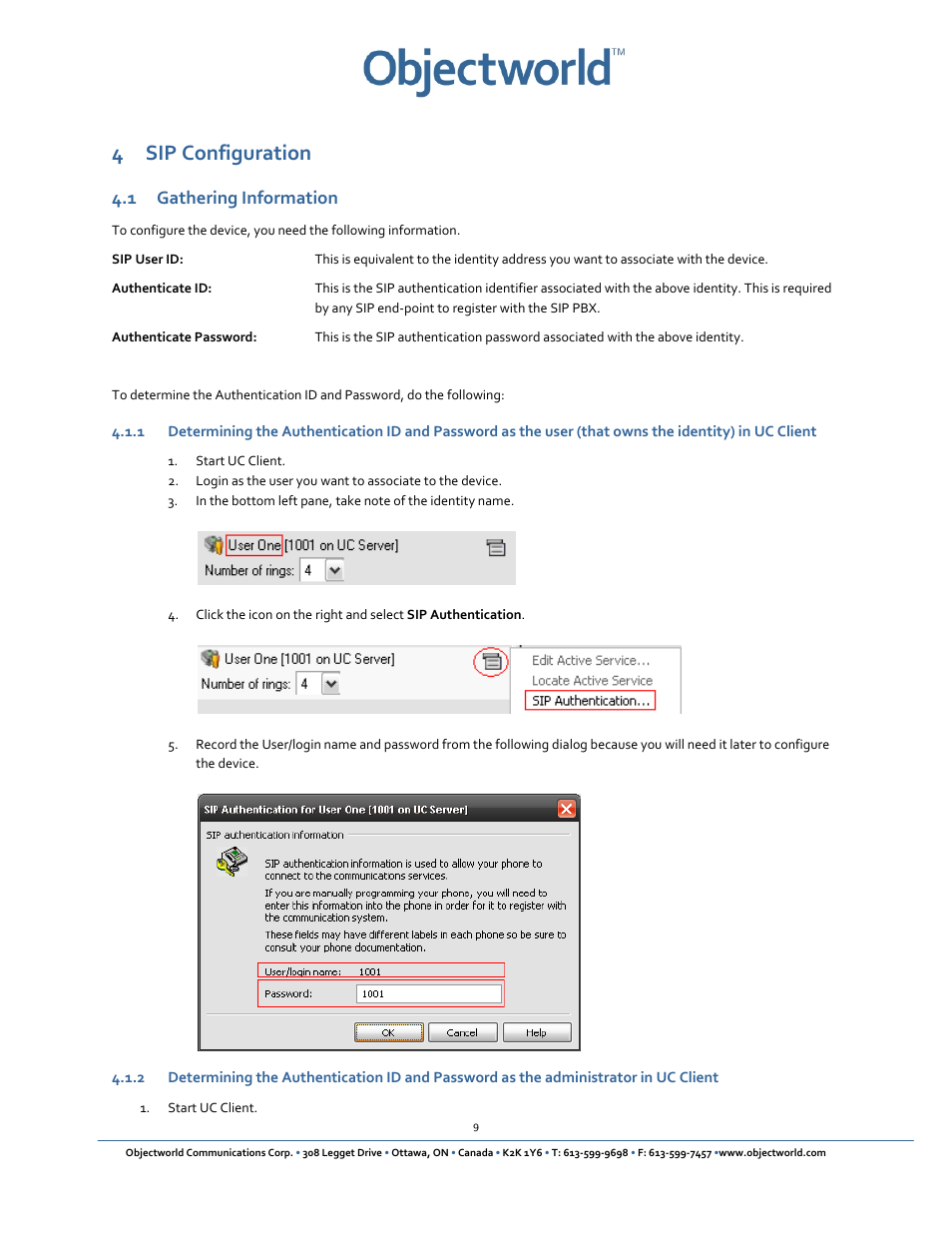 4 sip configuration, 1 gathering information | CyberData VoIP Paging/Loudspeaker Amplifier User Manual | Page 11 / 14