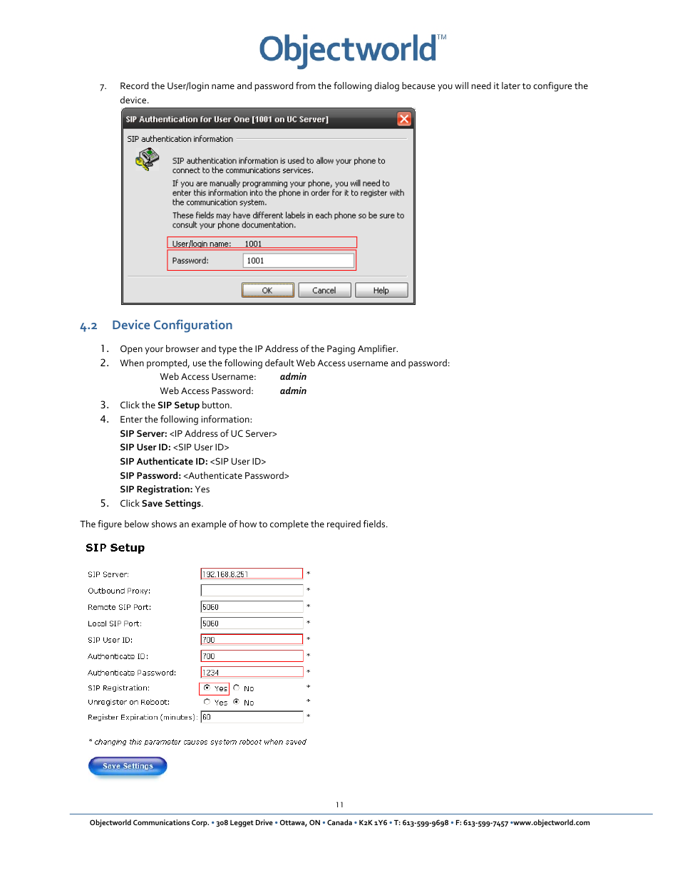 2 device configuration | CyberData VoIP Paging/Loudspeaker Amplifier User Manual | Page 13 / 14