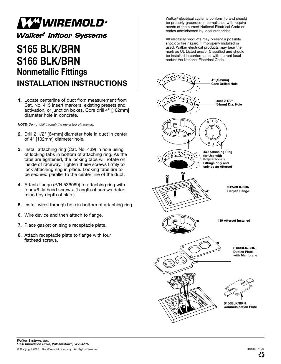 Legrand WKD ProSeries Underfloor Duct System User Manual | 1 page