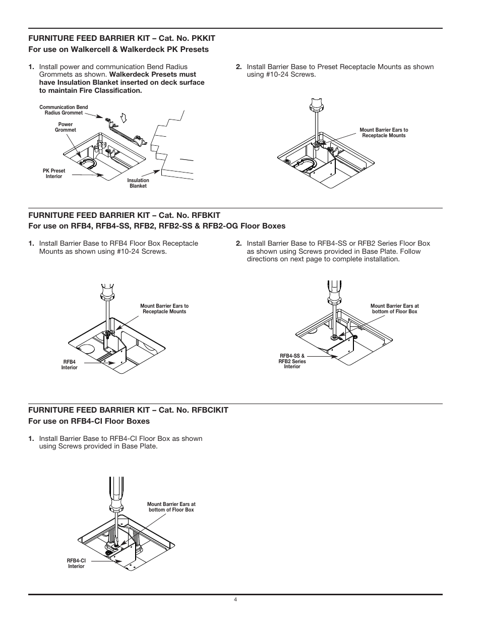 Legrand FP Series Activation Covers User Manual | Page 4 / 8