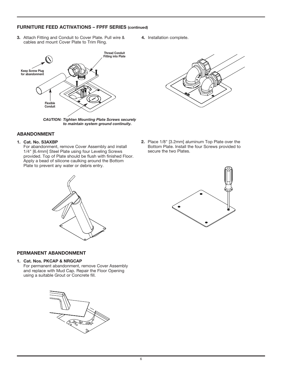 Legrand FP Series Activation Covers User Manual | Page 6 / 8