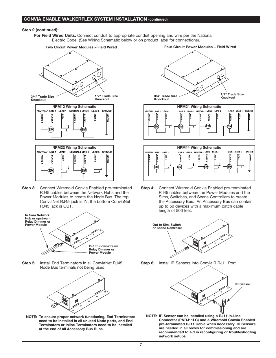 Legrand Convia Enabled Walkerflex System User Manual | Page 7 / 12