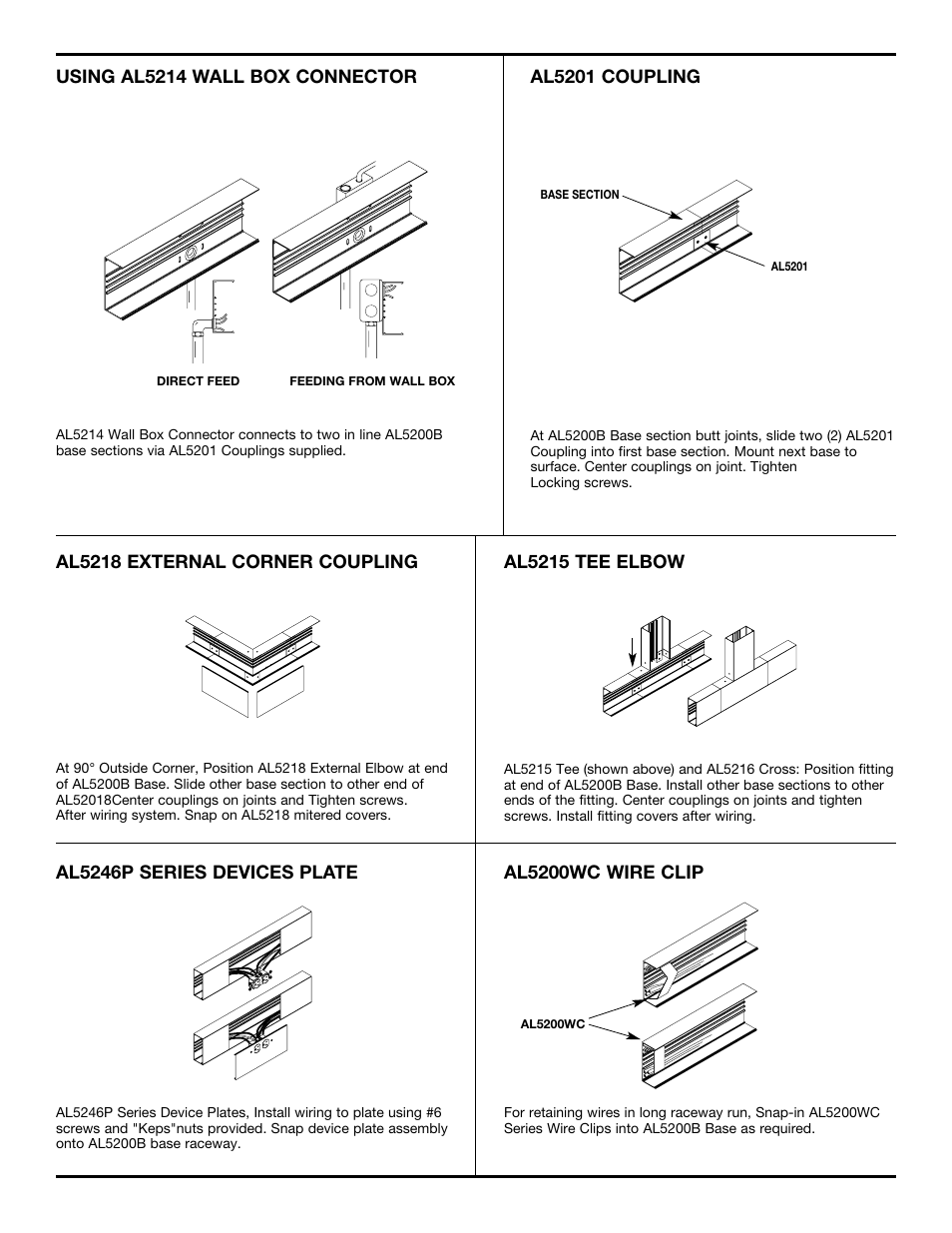 Legrand AL5200 Series Large Multi-Channel Aluminum Surface Raceway User Manual | Page 3 / 4