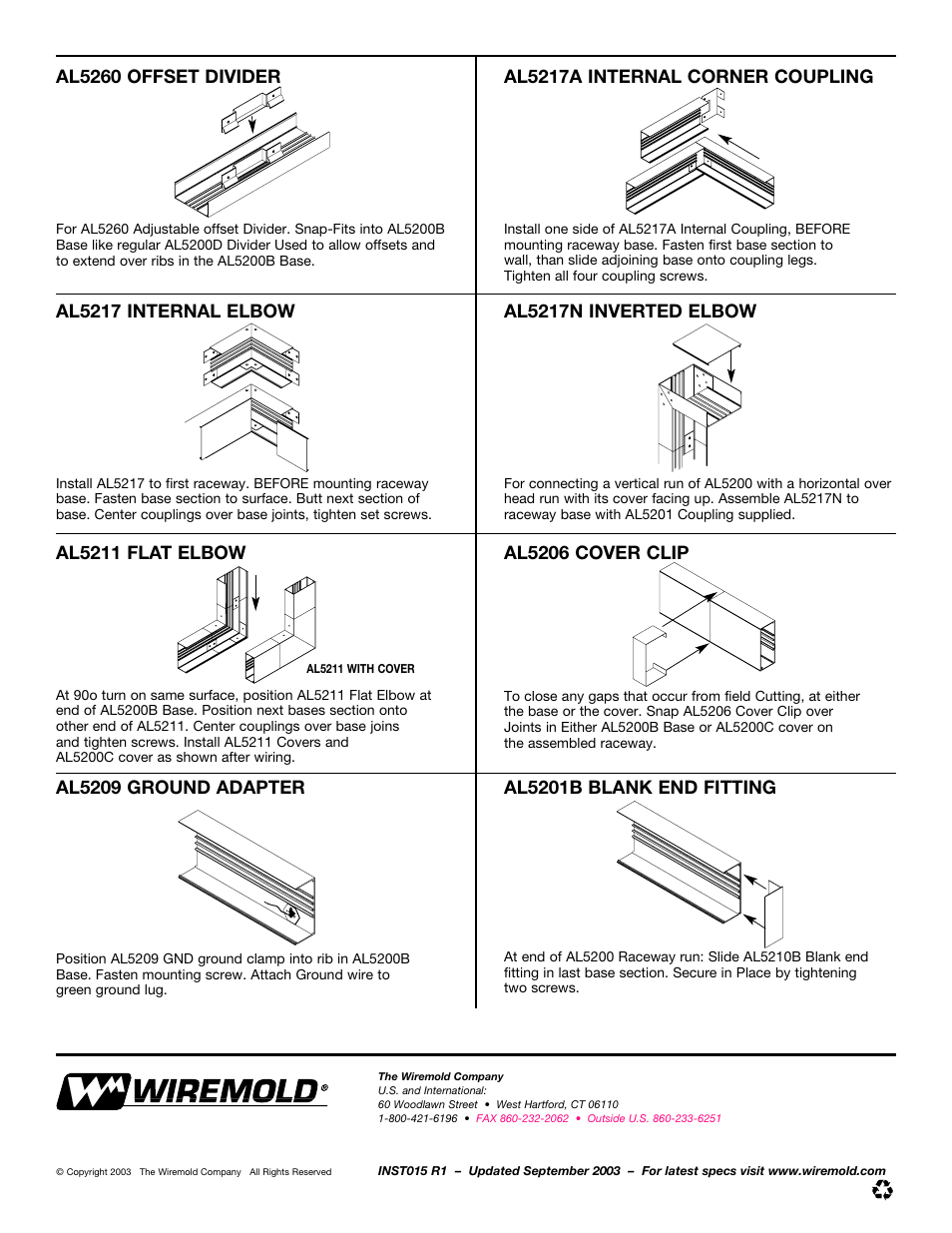 Legrand AL5200 Series Large Multi-Channel Aluminum Surface Raceway User Manual | Page 4 / 4