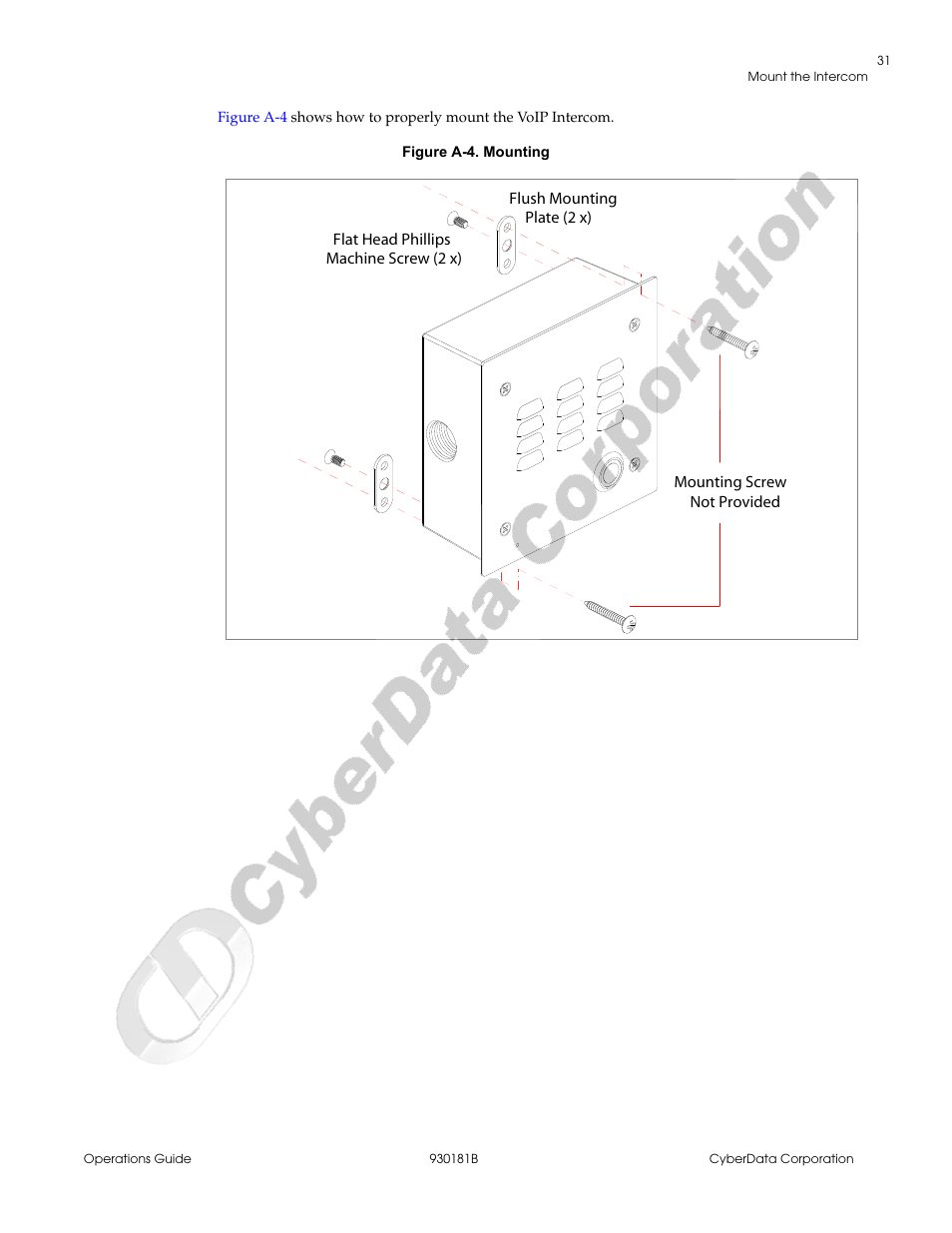 CyberData VoIP Intercom User Manual | Page 39 / 48