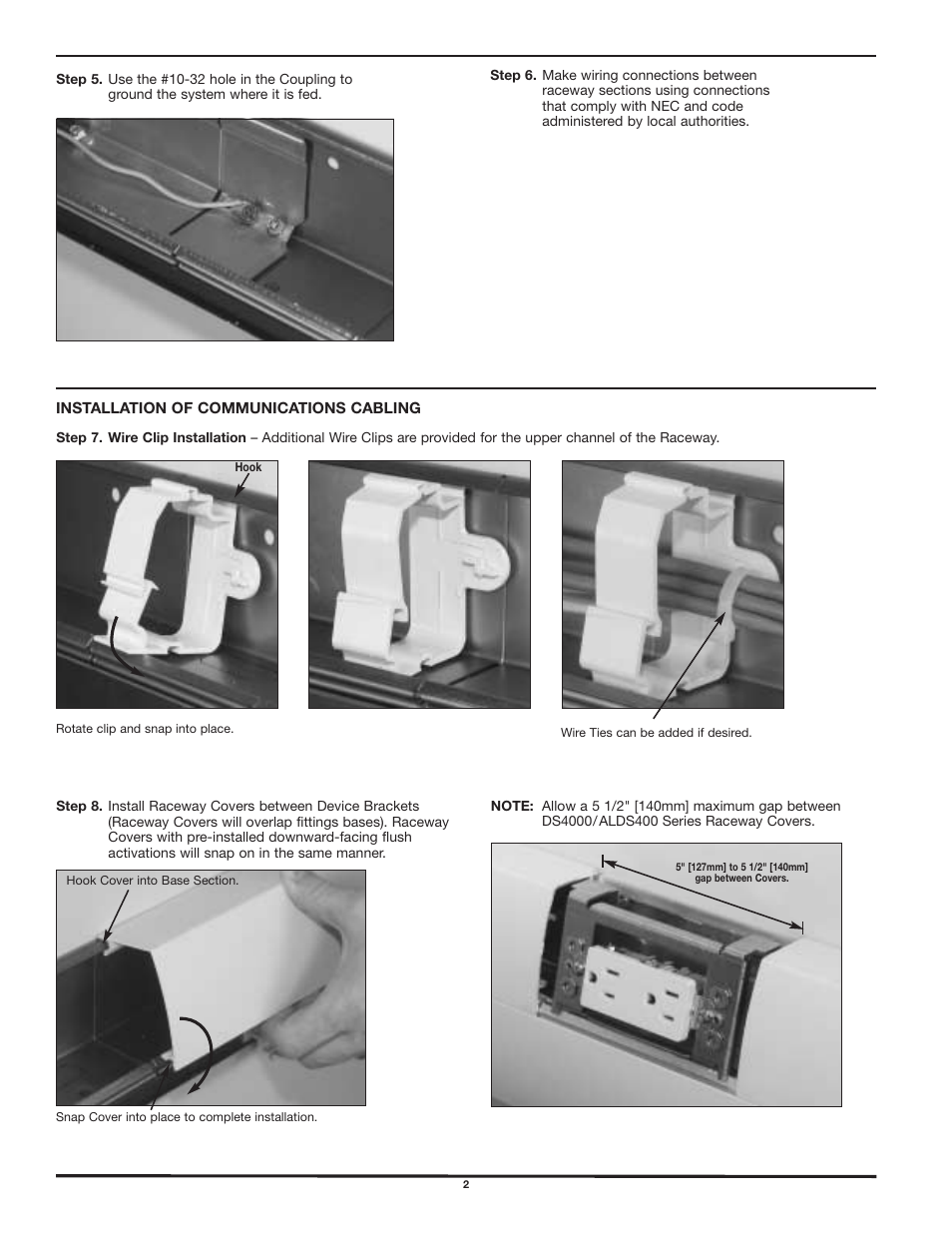 Legrand ALDS4000 Designer Series Large Raceway User Manual | Page 2 / 8