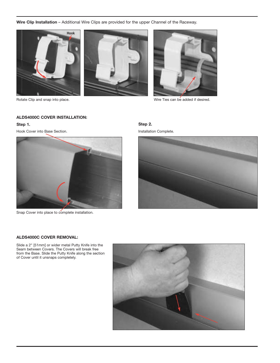 Legrand ALDS4000 Designer Series Large Raceway Base User Manual | Page 2 / 4