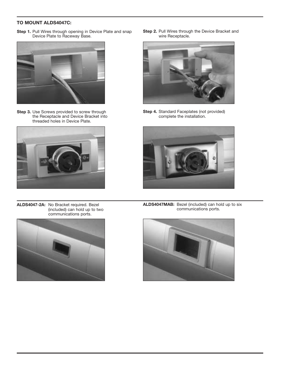 Legrand ALDS4000 Designer Series Large Raceway Activation User Manual | Page 2 / 4