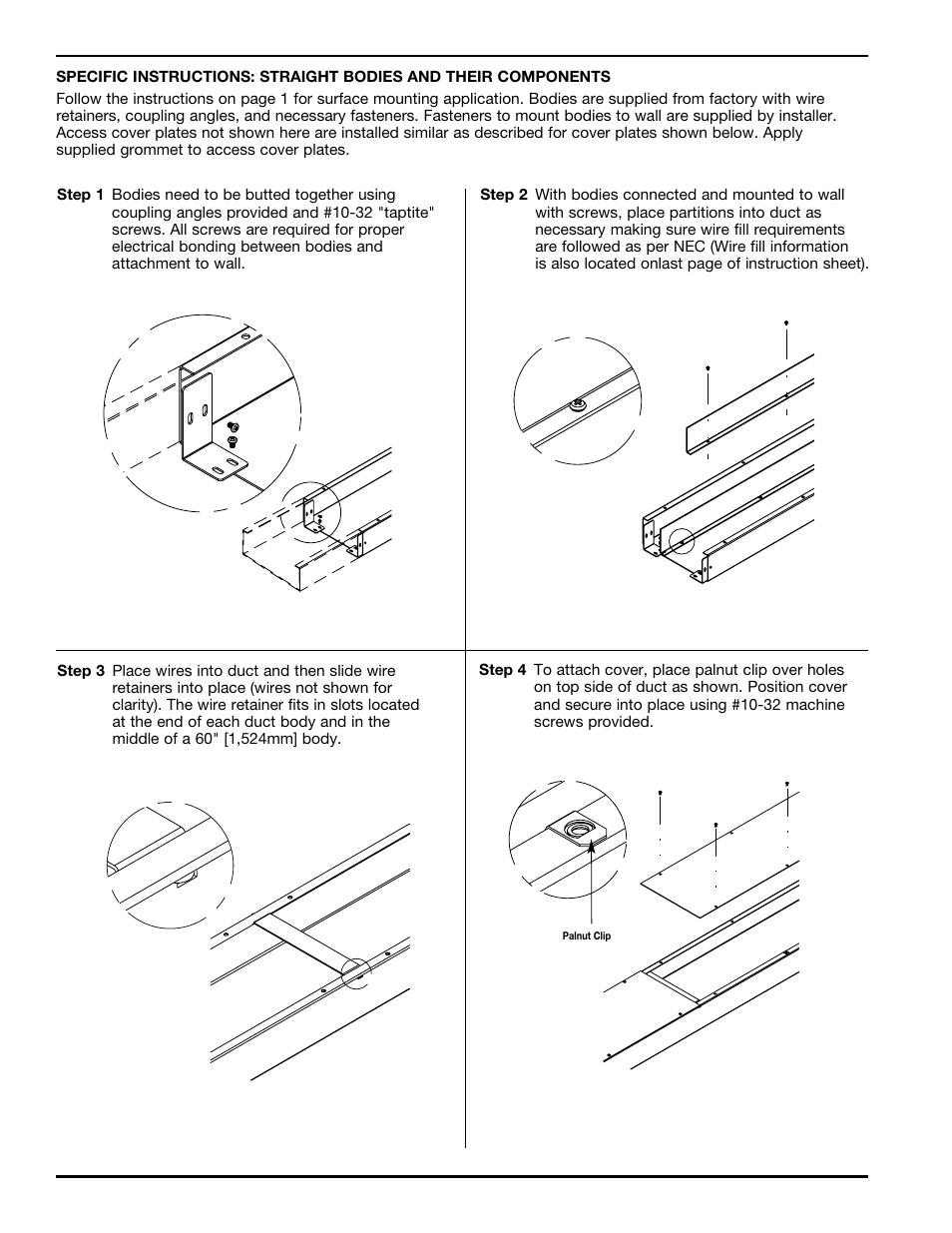 Legrand Wallduct Medical Raceway System Bodies User Manual | Page 2 / 12