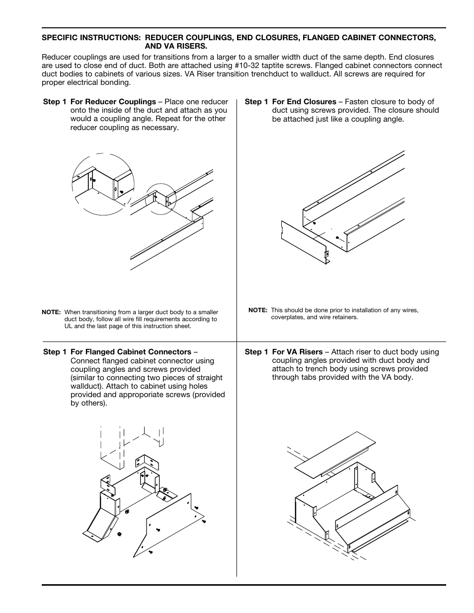 Legrand Wallduct Medical Raceway System Bodies User Manual | Page 3 / 12