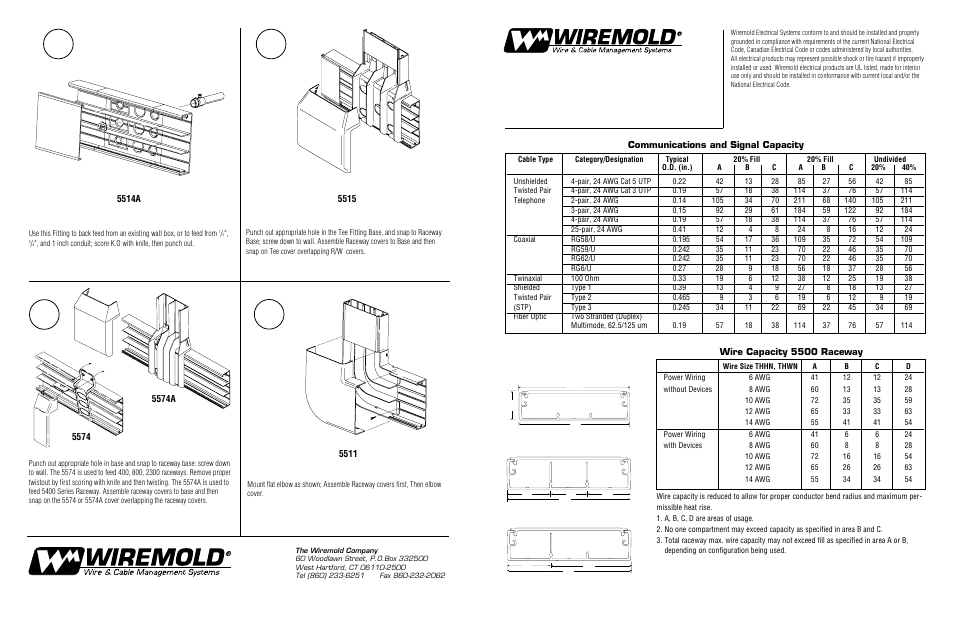 Legrand 5500 Series Large Capacity Raceway User Manual | 2 pages