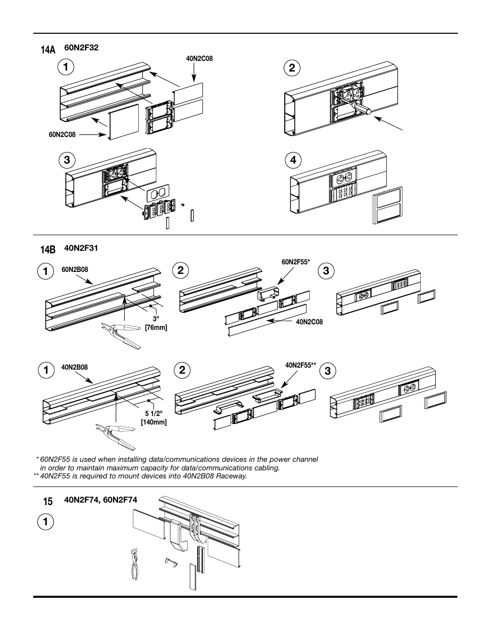 Legrand 40N2 Series CableSmart Nonmetallic Surface Raceway System User Manual | Page 4 / 6